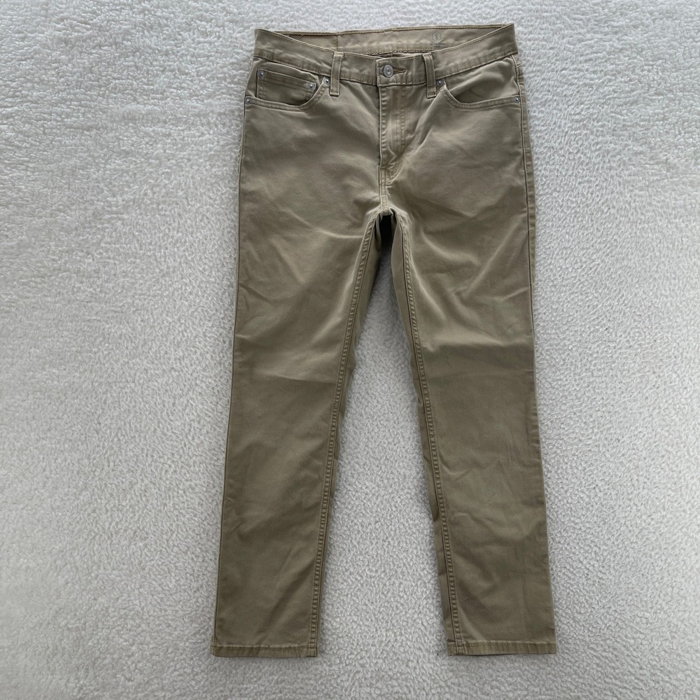 Levis 511 Jeans Mens 32x30 Beige Slim Denim Stretch Preppy Casual Office